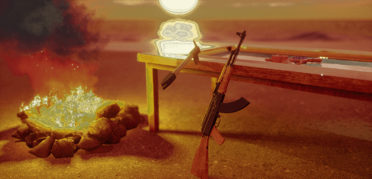 Screenshot of Beach Campfire Scene